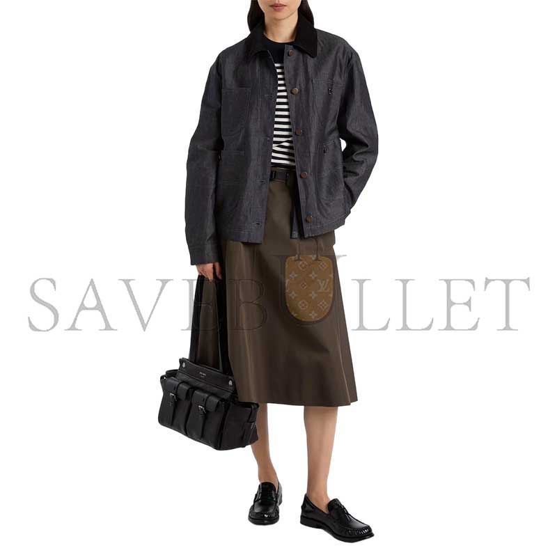 Pra*a route leather tote bag (39*21*15cm)
